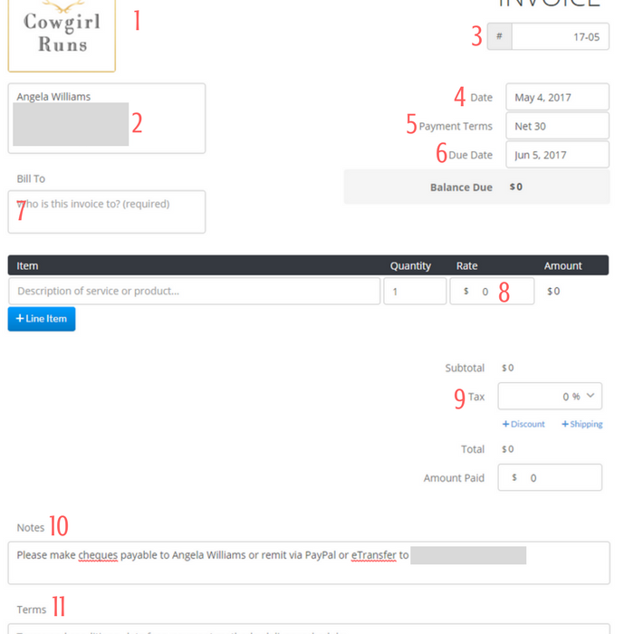 Accounting for Food Bloggers: Invoicing 101