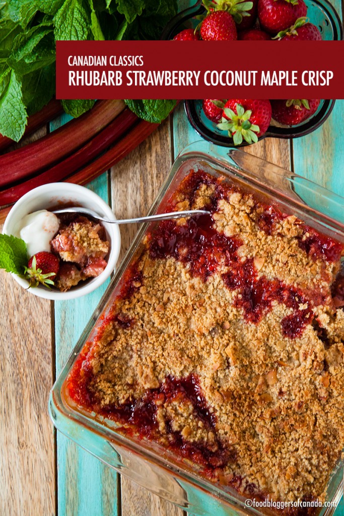 Rhubarb Strawberry Coconut Maple Crisp | Food Bloggers of Canada