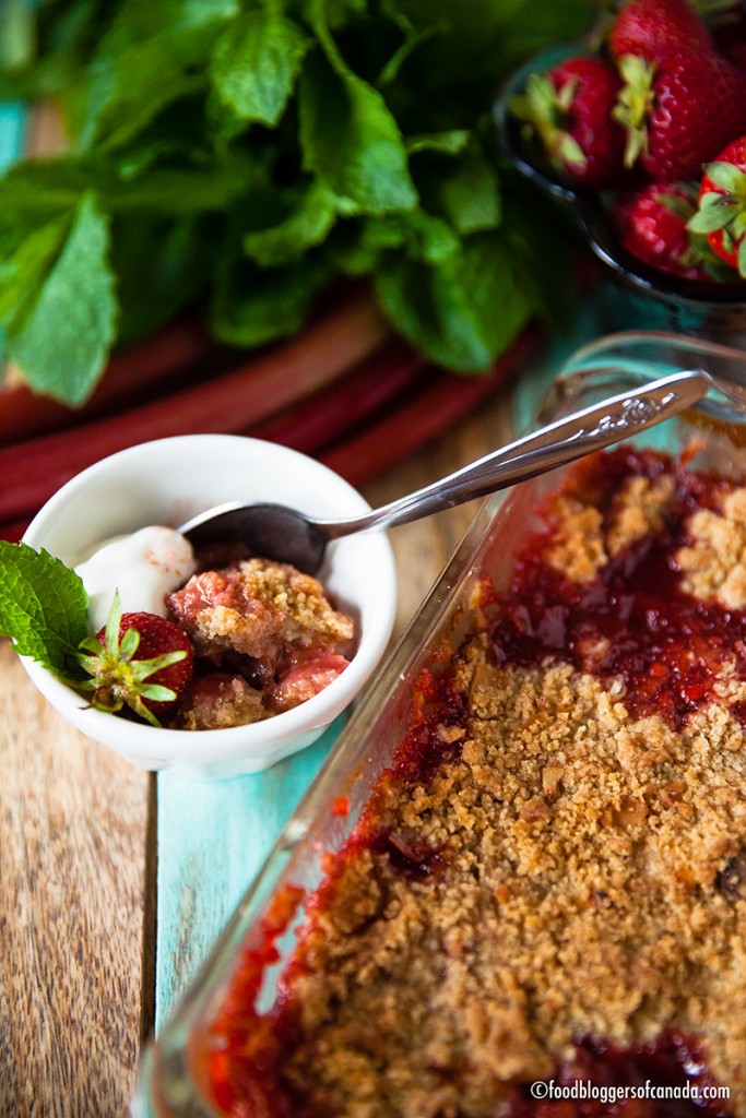 Rhubarb Strawberry Coconut Maple Crisp | Food Bloggers of Canada