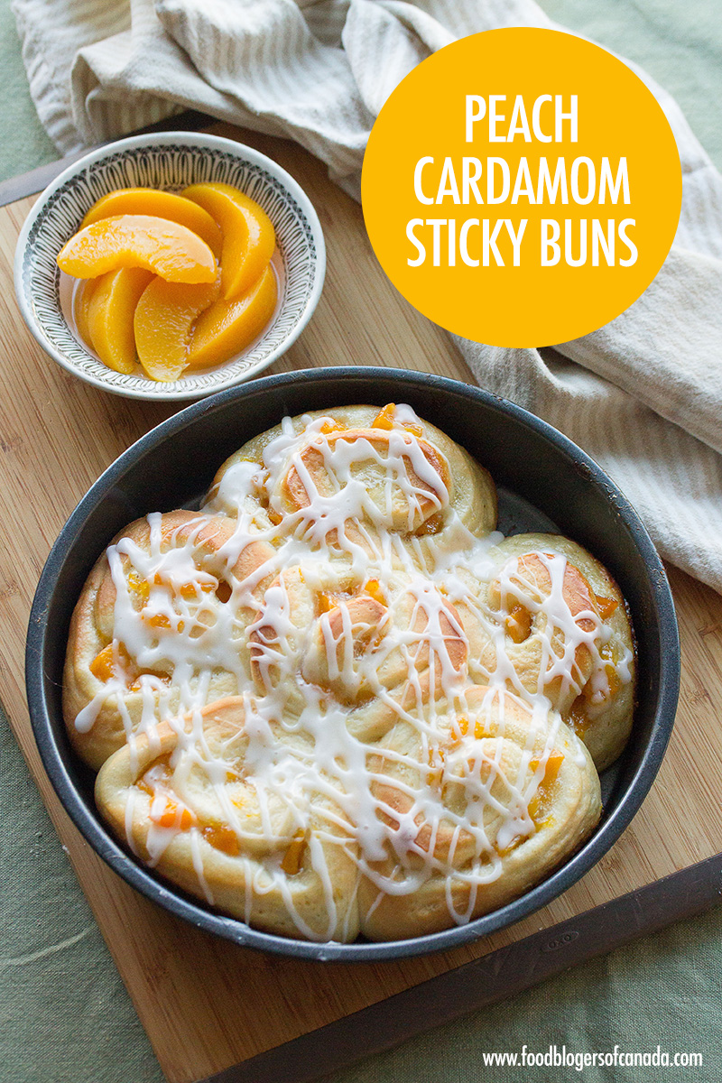 Peach Cardamom Sticky Buns | Food Bloggers of Canada