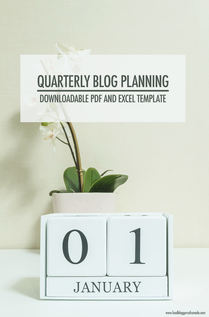Quarterly Blog Planning With Printable Template | Food Bloggers of Canada
