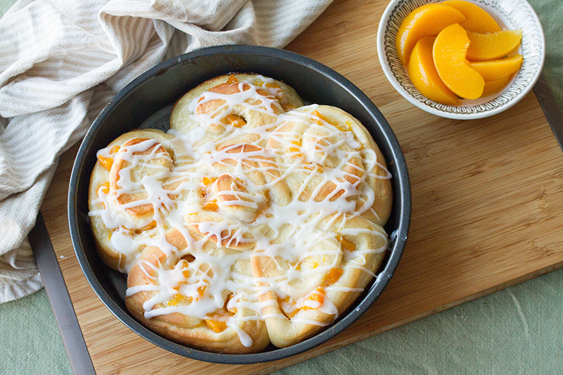 Peach Cardamom Sticky Buns | Food Bloggers of Canada