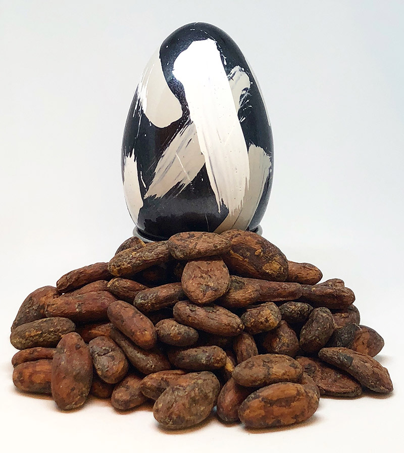 chocolate egg with nuts