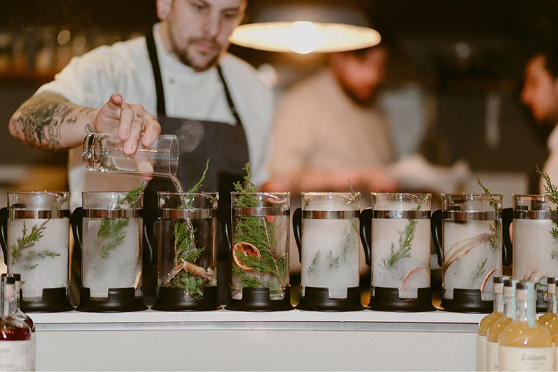 Kyle Paton in the kitchen