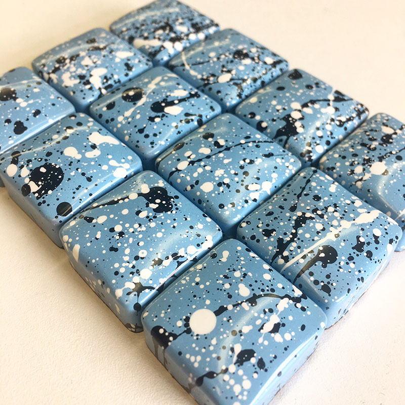 Kyle Paton of Strangeways Sweets | Food Bloggers of Canada "That Gum You Like" blue chocolates