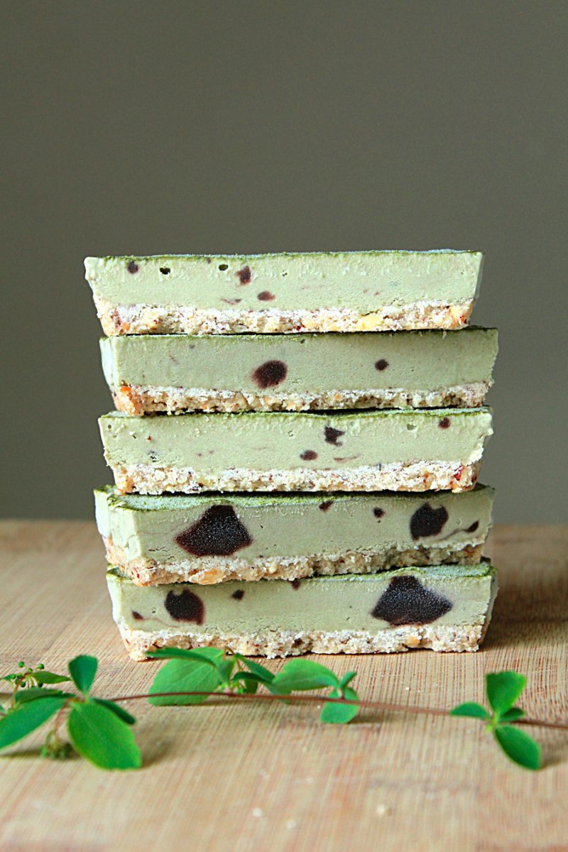 Matcha Red Bean Ice Cream Hazelnut Tart