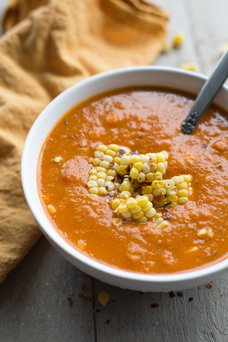 Roasted Red Pepper and Butternut Squash Soup