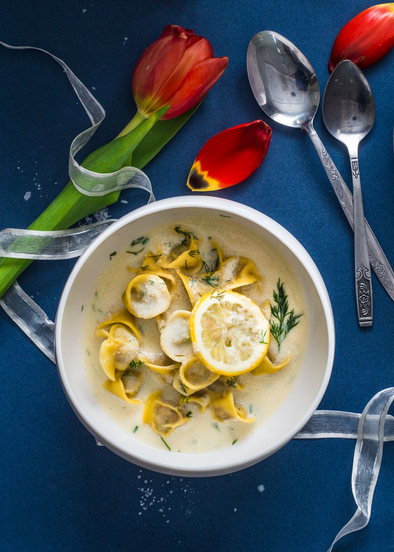 Chicken Tortellini Avgolemono Soup