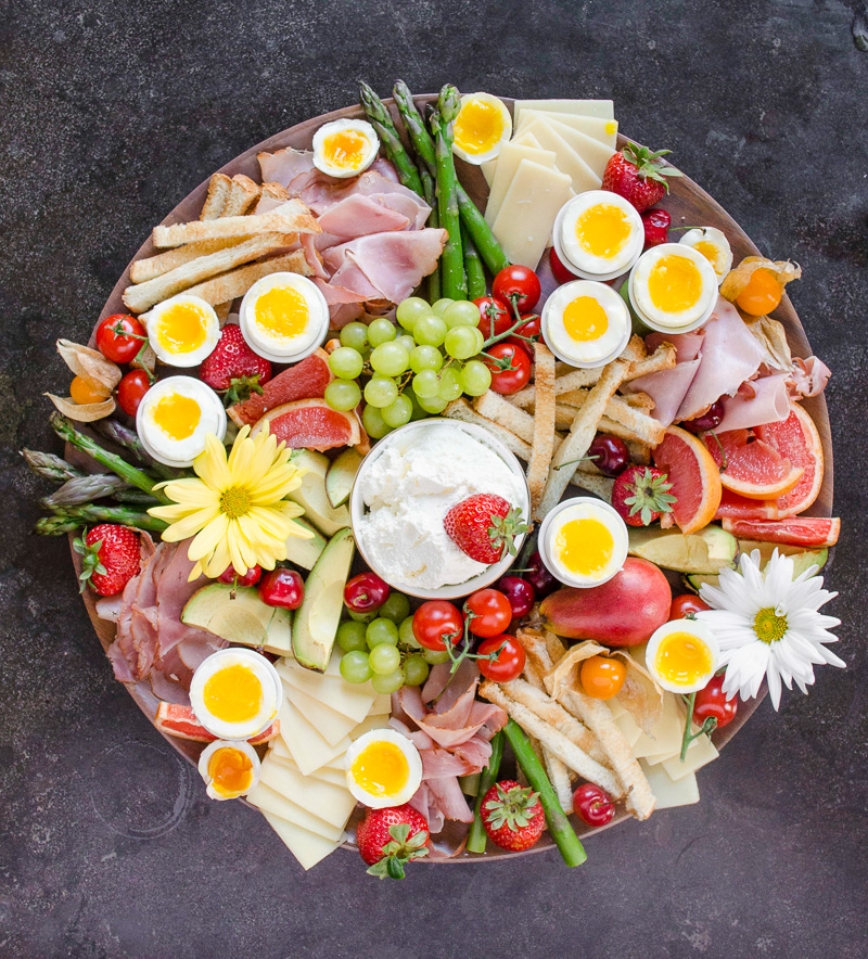 breakfast board with eggs-1