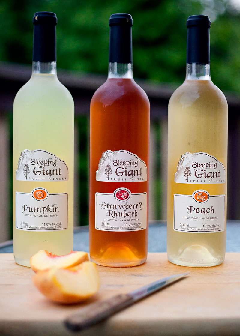 Bottles of fruit wine