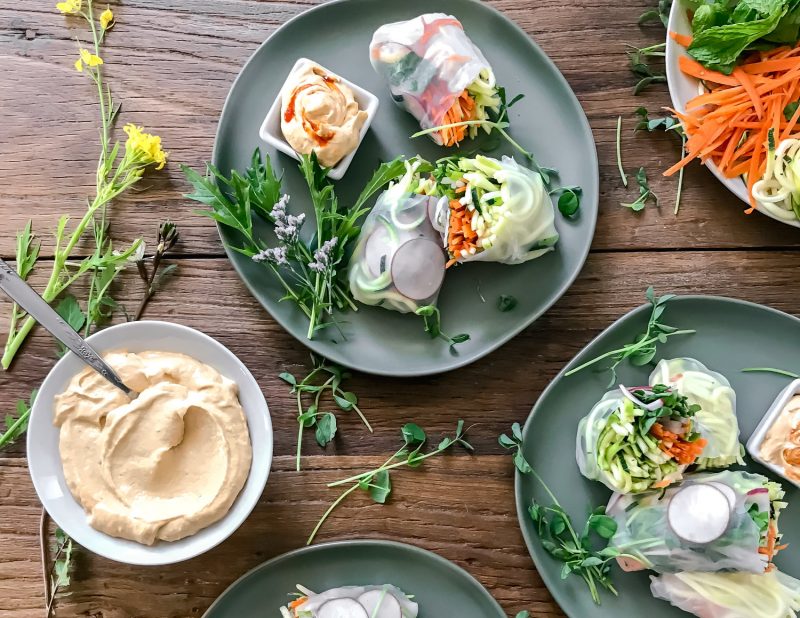 Zucchini Noodle Salad Rolls