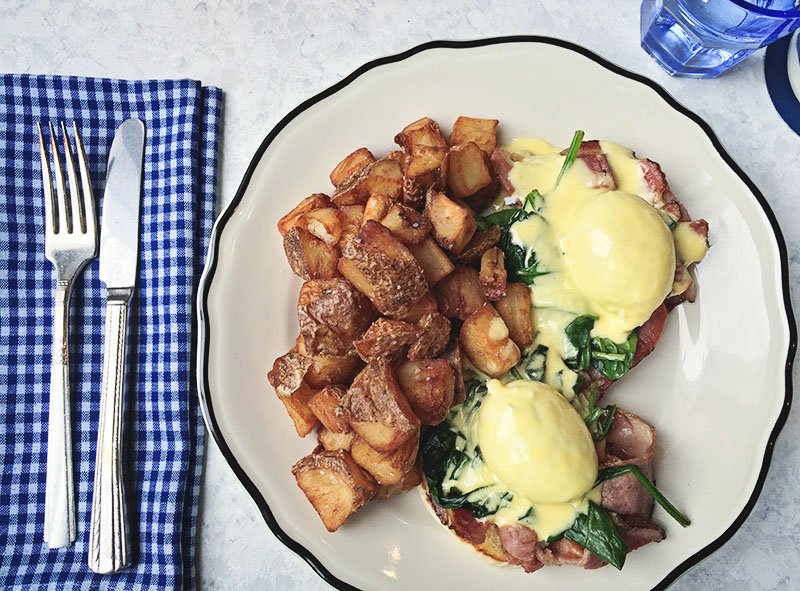Eggs Benny and Hashbrowns and Merchant Cafe
