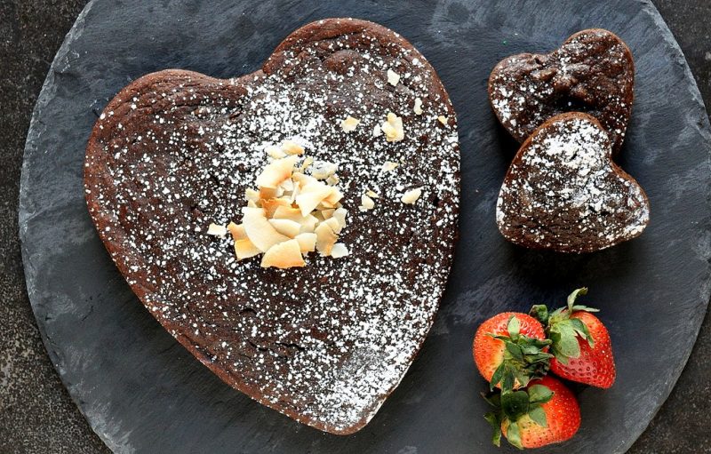 Heart Shaped Chocolate Cauliflower Cake