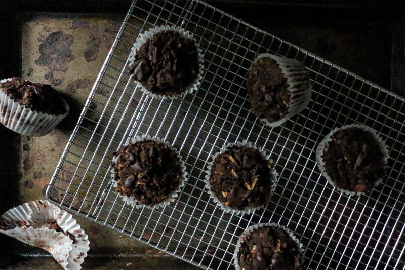 Chocolate Maca Zucchini Muffins