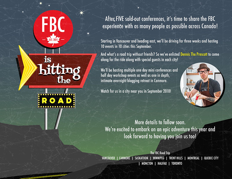 FBC 2018 Great Canadian Road Trip Teaser | Food Bloggers of Canada