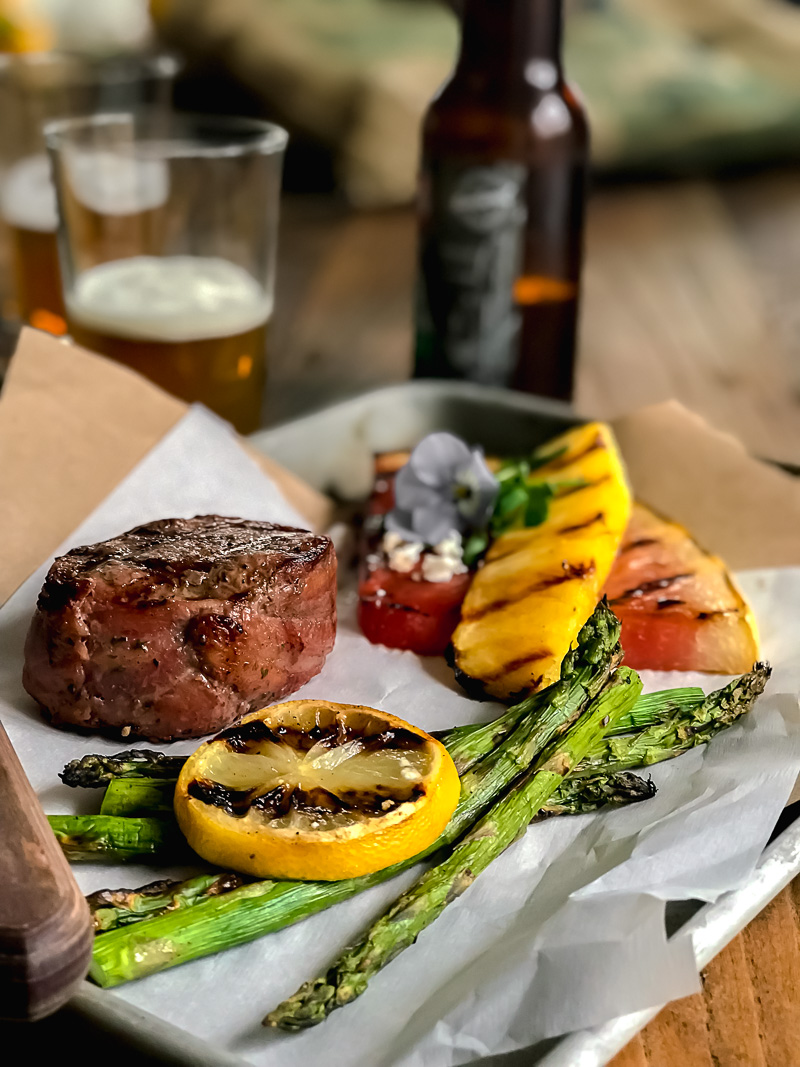 Food Styling Grilling Steak and Fruit-4