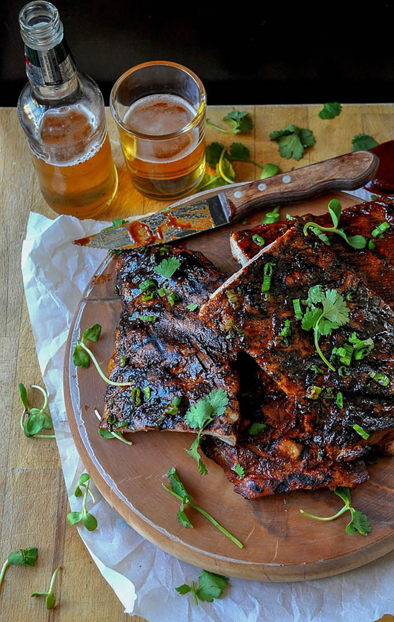 Food Styling Meat Sticky Ribs
