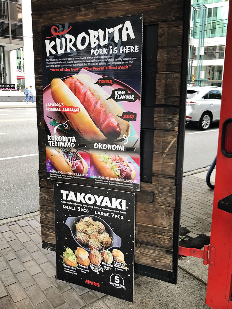 Japadog Street Sign