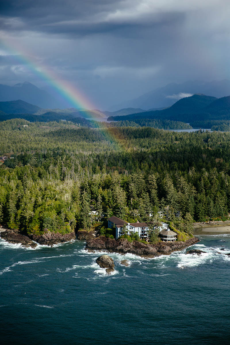 Rainbow over Wickaninnish Inn