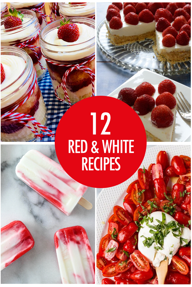 Red and White Foods For Canada Day