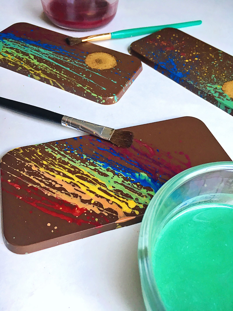 chocolate painting and Centre and Main Chocolates