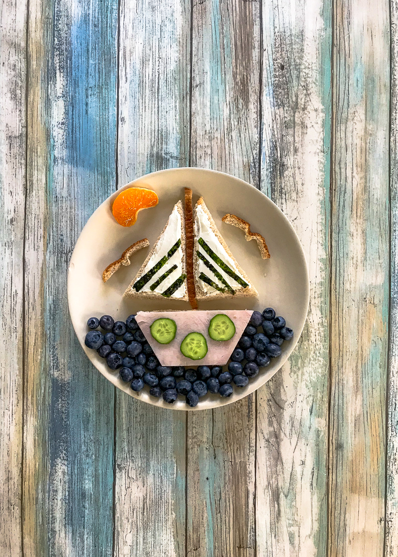 Sailboat Shaped Kid's Sandwich