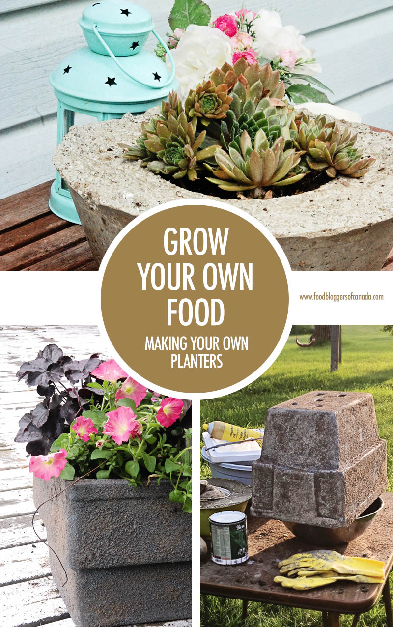 Make Your Own Hypertufa and Faux Stone Planters | Food Bloggers of Canada