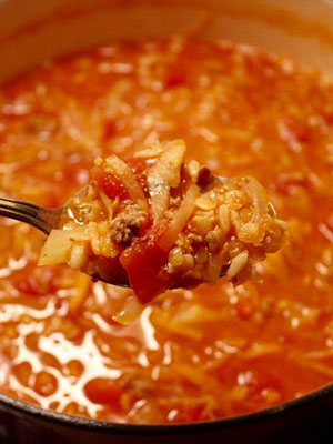 Lentil and Beef Cabbage Roll Soup