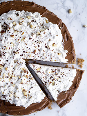 No Bake Nutella Tart with Amaretti Cookie Crust