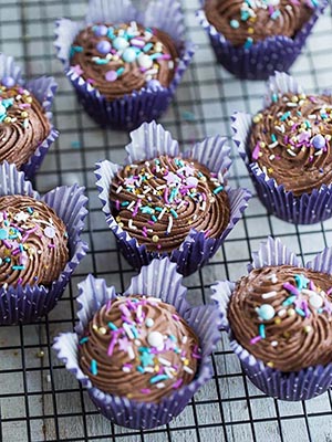 Chocolate Zucchini Cupcakes with Coconut Whip | Crumb Top Baking