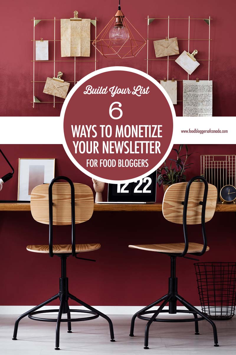 6 Ways to Monetize Your Email Newsletter | Food Bloggers of Canada