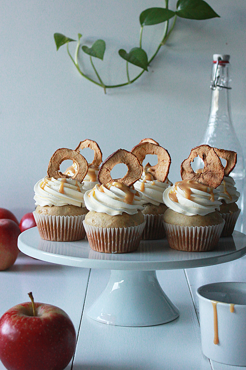 Apple Spice Cupcakes with Dulce de Leche Frosting