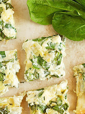 Artichoke Spinach Dip Stuffed Flatbread | Ilona's Passion