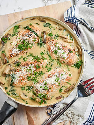 Creamy Spinach Mushroom Chicken | Prairie Winds Life