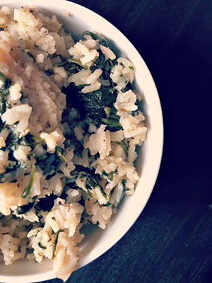 Spinach Rice | Pretty Petunias