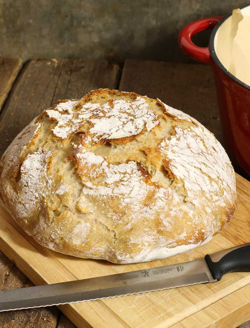 No Knead Sourdough Bread | Earth Food and Fire