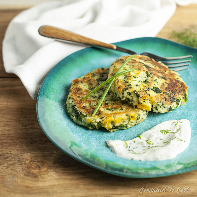 Spinach and Cheddar Potato Pancakes | Compelled To Cook