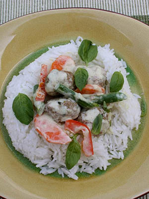 Green Curry Turkeyballs | Pickles and Potstickers