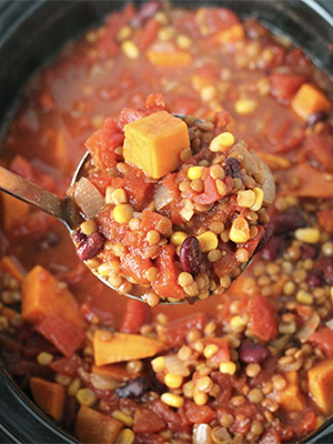 Lentil Sweet Potato Chili | Delightful Adventures