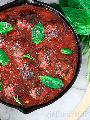 Homemade Meatballs with Tomato Sauce | Girl Heart Food