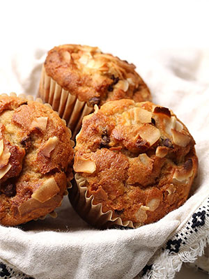 Peanut Butter Chocolate Banana Muffins | The Vegan Harvest