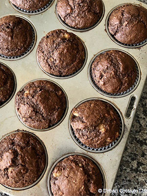 Banana Chocolate Muffins | Urban Cottage Life