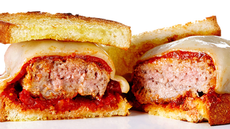 Garlic Toast Meatball Patty Melt | Bite Me More