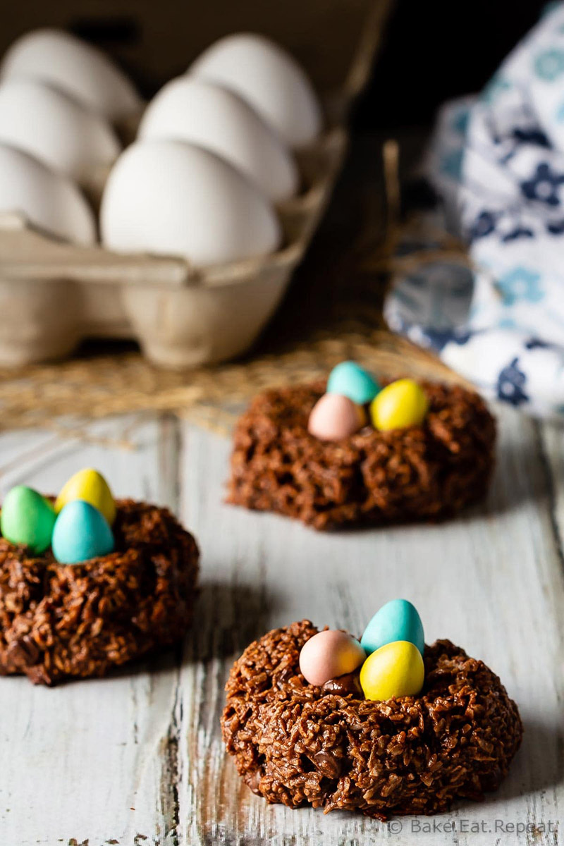 Bird's Nest Chocolate Macaroon Cookies | Bake. Eat. Repeat