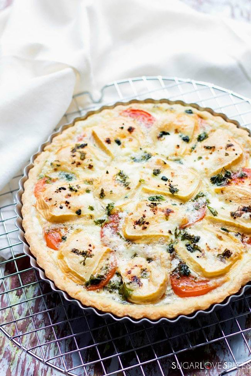Aged Goat Cheese Tomato Tart | SugarLoveSpices