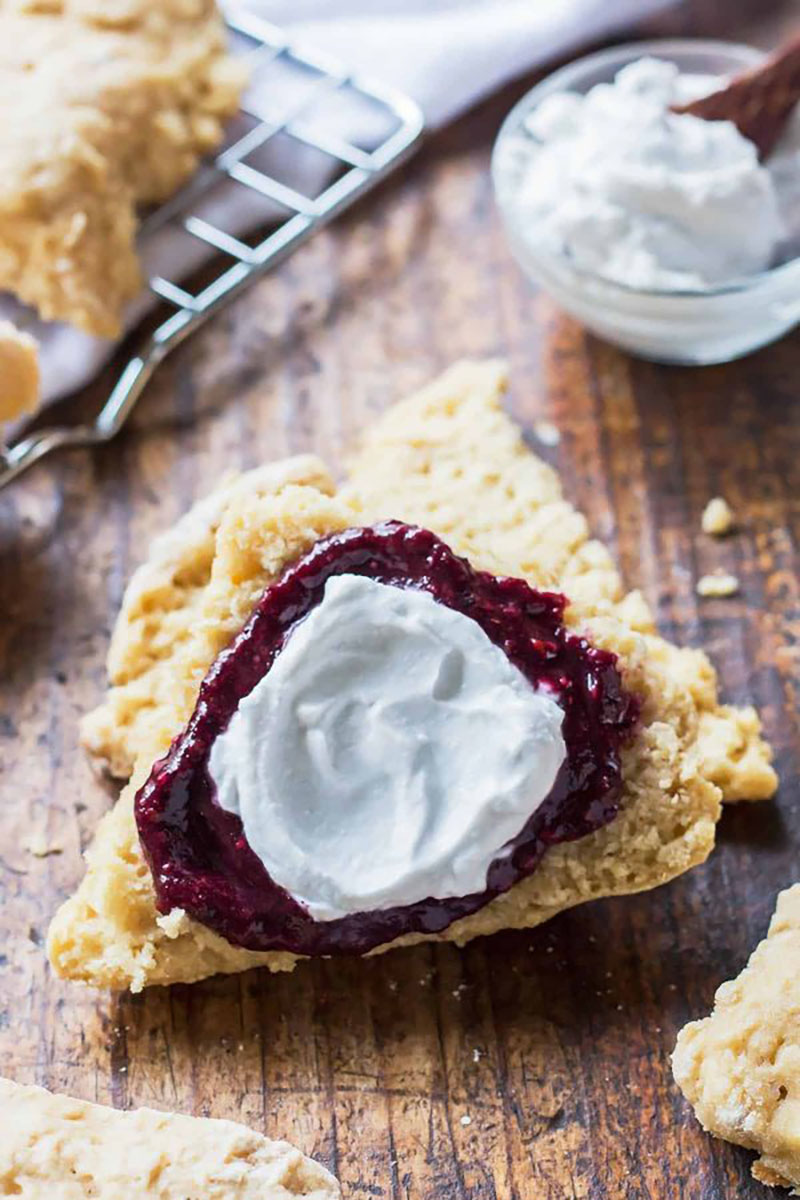 Lemonade Scones with Jam and Cream