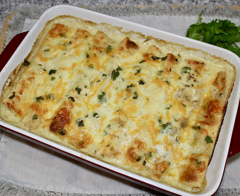 Chicken and White Bean Enchiladas | Old Cut Kitchen