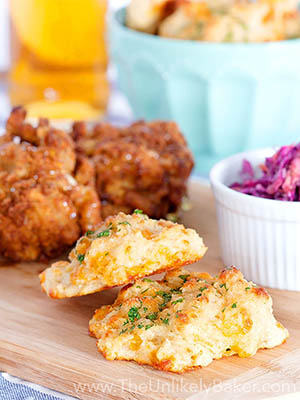 Easy Cheddar Biscuits | The Unlikely Baker