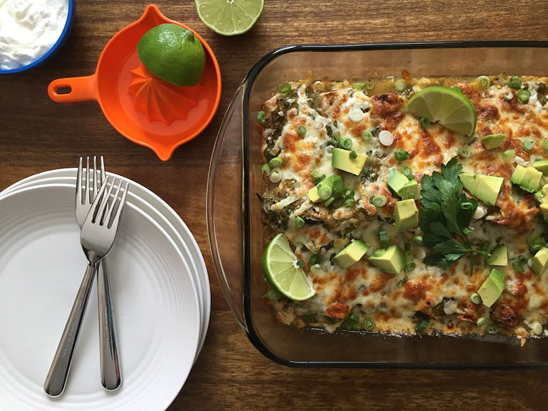 Vegetarian Green Chile Enchiladas | How To Eat