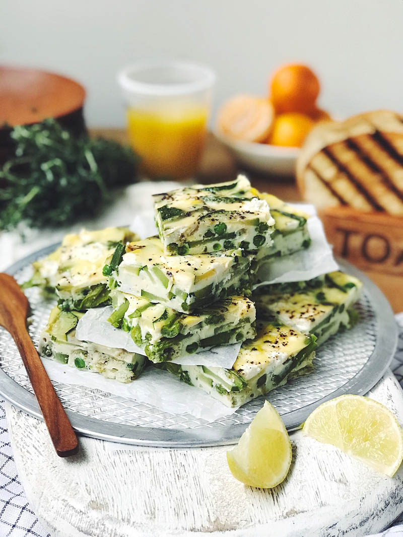 Asparagus Goat Cheese Frittata | Baked The Blog